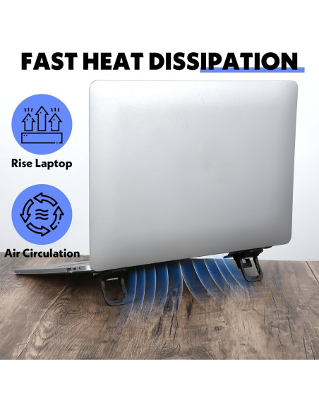 Soporte de Laptop Plegable YUXIANLB de Aleación de Zinc Negro