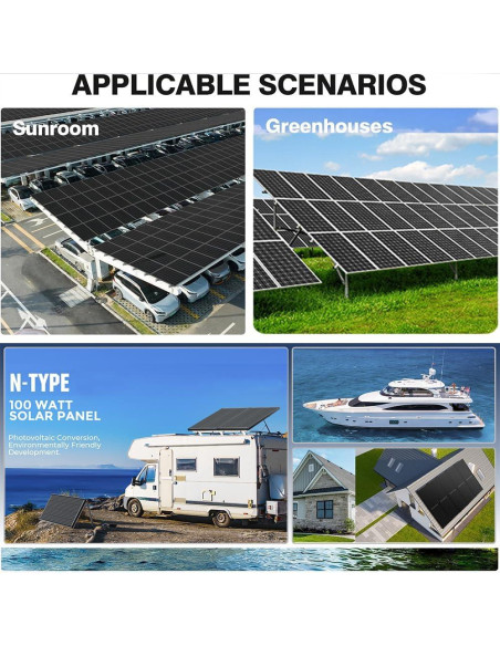 Kit Solar 200W WERCHTAY Monocristalino 12V con Controlador 30A