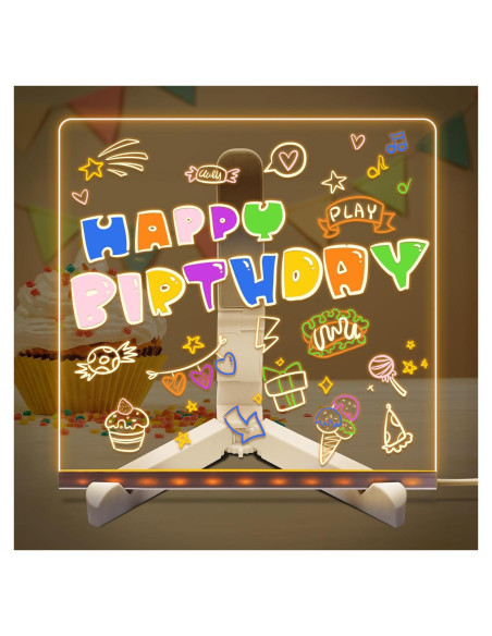 Tablero de Notas LED CUIBIRD 30x30 cm con 7 Marcadores