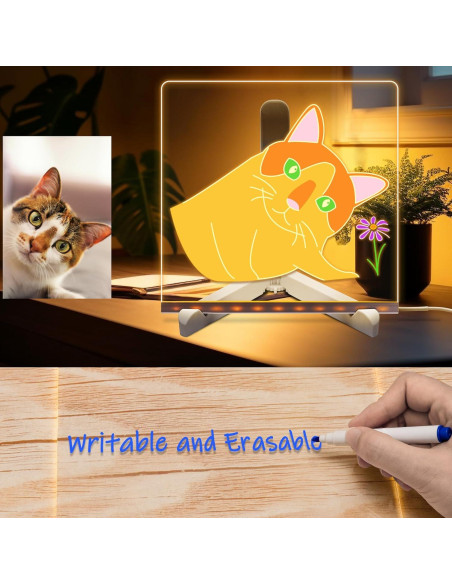 Tablero de Notas LED CUIBIRD 30x30 cm con 7 Marcadores