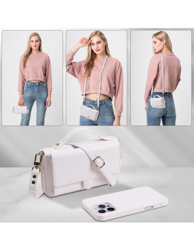 Funda Cruzada Desmontable Lacass para iPhone 17 Air - Blanco