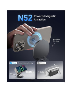 Estación de Carga Inalámbrica 3 en 1 Magsafe Autige para iPhone 15/14/13/12/11 Pro Max, Apple Watch y AirPods 2