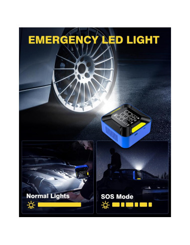 Compresor de Aire Portátil Auxpower 150PSI 7800mAh Inflador