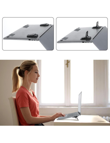 Soporte de Laptop Plegable YUXIANLB de Aleación de Zinc Negro