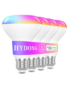 Bombillas Inteligentes HYDONG BR30 RGB 10W 900LM Paquete de 4