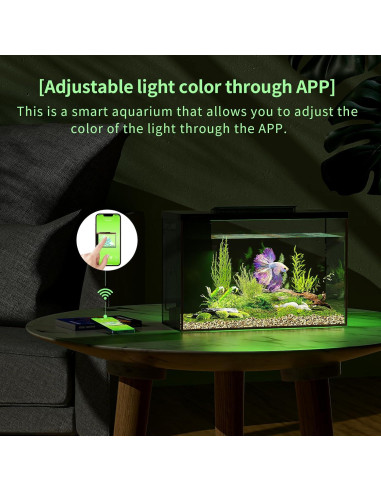 Acuario inteligente ERAARK 18.9L autolimpiante con luz LED