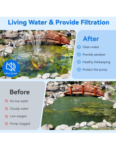 Filtro Solar para Estanque POPOSOAP 70W con Bomba 580GPH 2