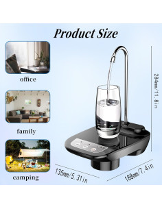 Bomba Dispensadora de Agua Eléctrica AstraLoom 3-5 Galones USB 2