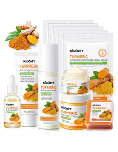 Juego de Cuidado de Piel de Cúrcuma KIUORET - 11 Piezas