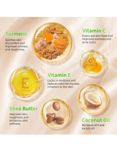 Juego de Cuidado de Piel de Cúrcuma KIUORET - 11 Piezas 2