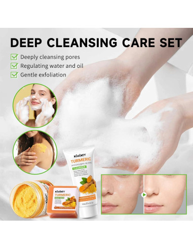 Juego de Cuidado de Piel de Cúrcuma KIUORET - 11 Piezas