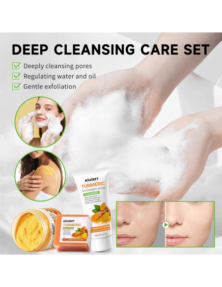 Juego de Cuidado de Piel de Cúrcuma KIUORET - 11 Piezas