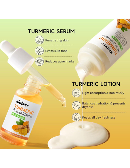 Juego de Cuidado de Piel de Cúrcuma KIUORET - 11 Piezas