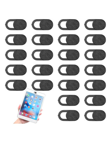 Giantree 24 Pcs Deslizador Cubierta Webcam Laptop Negro