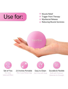 Pelotas de Masaje Lacrosse Sandine 2Pack Rosa - Alivio Muscular 2