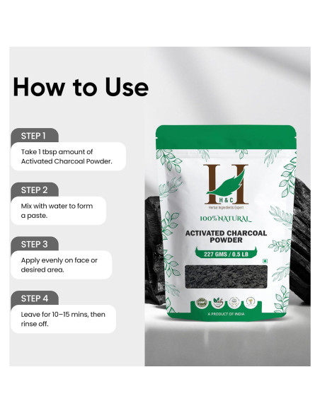 H&C Carbón Activado 227g - Blanqueamiento Dental y Facial