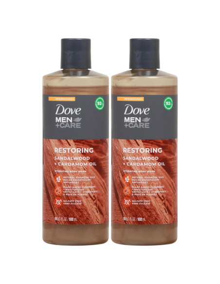 Gel de Ducha DOVE MEN + CARE Sándalo y Cardamomo 2x532ml