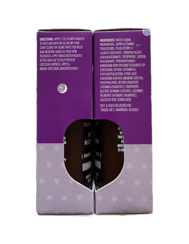 Suero Nocturno de Retinol Trader Joe's - 2 x 29.57 ml