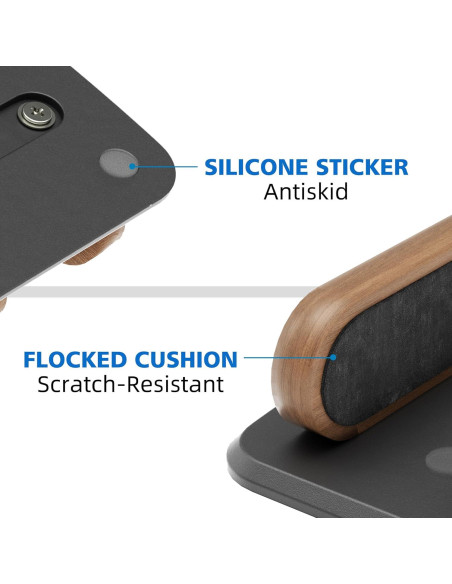 Soporte Vertical para Mac mini AFOOYO Aluminio y Madera Soporte Vertical para Mac mini AFOOYO Aluminio y Madera