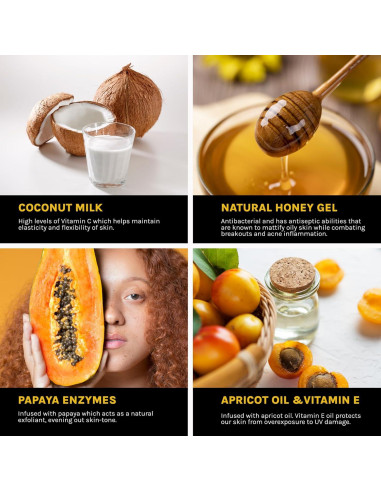 Limpiador Facial Yelle 118 ml - Leche de Coco y Miel Orgánica