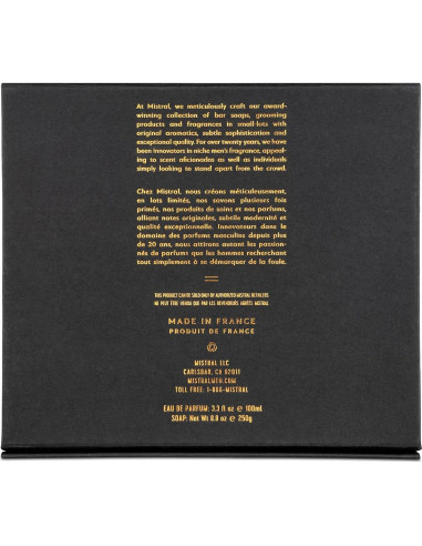 Conjunto de Regalo Mistral: Colonia 100ml y Jabón 250g Madera de Cedro