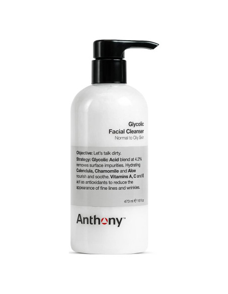 Limpiador Facial Exfoliante Glycolico Anthony 473 ml para Hombres