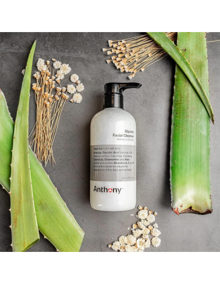 Limpiador Facial Exfoliante Glycolico Anthony 473 ml para Hombres