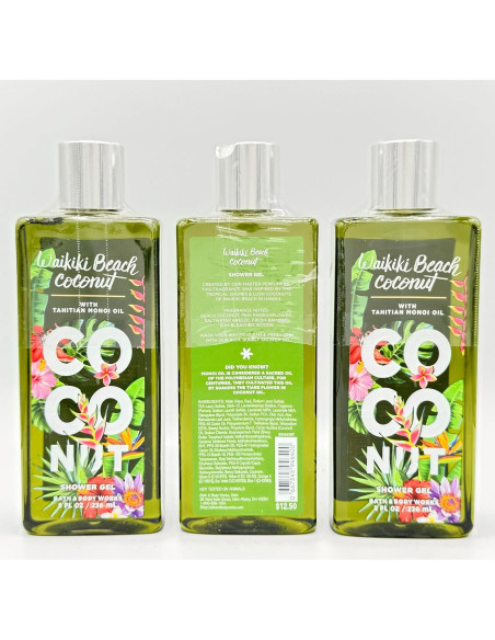 Set de 3 Gel de Ducha Wai-kiki Beach Coconut 236ml