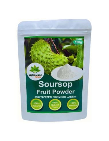 Polvo de Fruta de Soursop Orgánico 100g Ceylonwood Herbals - Ideal para Batidos y Té