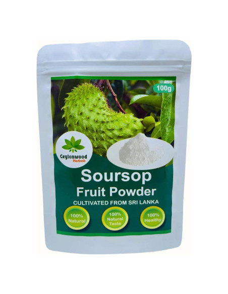 Polvo de Fruta de Soursop Orgánico 100g Ceylonwood Herbals - Ideal para Batidos y Té
