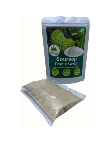 Polvo de Fruta de Soursop Orgánico 100g Ceylonwood Herbals - Ideal para Batidos y Té