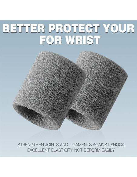 Muñequera Deportiva BEACE 6PCS Algodón Absorbente para Ejercicio