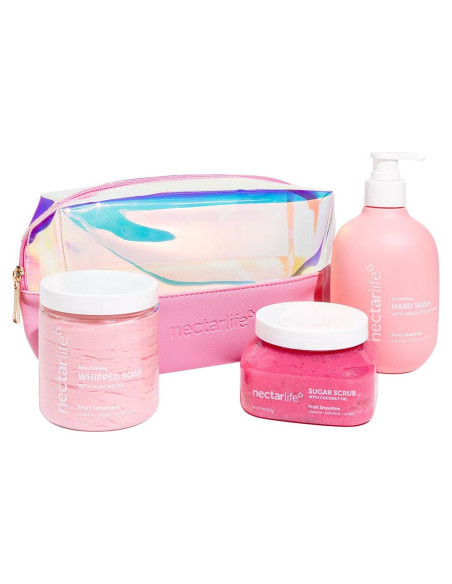 Kit de Cuidado de Piel Nectar Life Daily Glow - Jabón, Exfoliante y Jabón de Manos