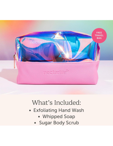 Kit de Cuidado de Piel Nectar Life Daily Glow - Jabón, Exfoliante y Jabón de Manos