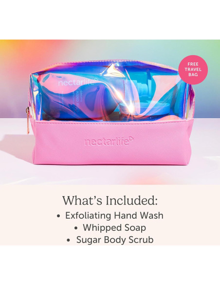 Kit de Cuidado de Piel Nectar Life Daily Glow - Jabón, Exfoliante y Jabón de Manos