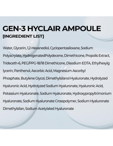 Suero Facial Hyclair 100 ml - Ácido Hialurónico Triple 10 Especies