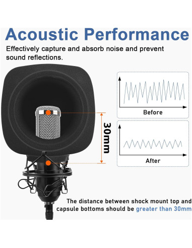 Bola de Aislamiento de Micrófono ChromLives 20.5cm x 18cm