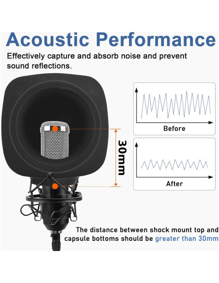 Bola de Aislamiento de Micrófono ChromLives 20.5cm x 18cm