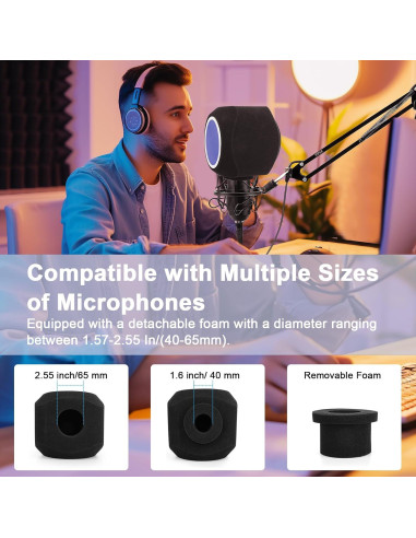 Bola de Aislamiento de Micrófono ChromLives 20.5cm x 18cm