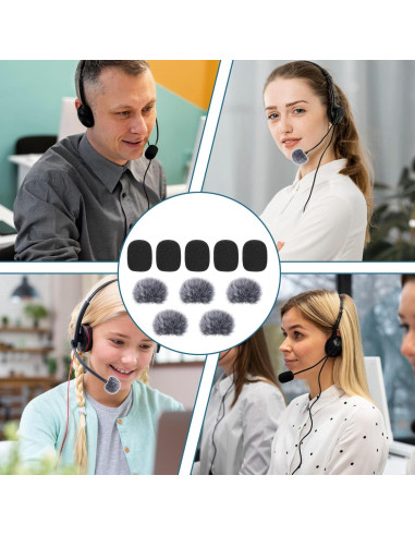 10 Filtros de Micrófono Peludos y de Espuma para Grabación