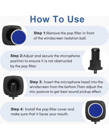 Bola de Aislamiento de Micrófono ChromLives 20.5cm x 18cm