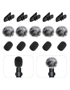 Set de 15 Cubiertas de Micrófono Lavalier Inalámbrico