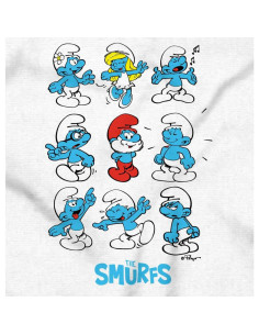 Camiseta Blanca Niños Pitufos Papa Pitufo y Pitufoleta 3T 2