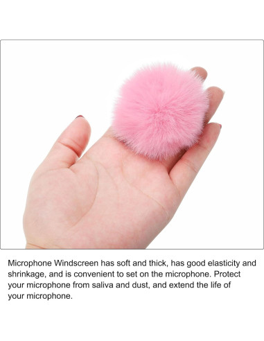 Funda de Micrófono de Piel Rosa 8mm x 62mm - 2 Paquetes