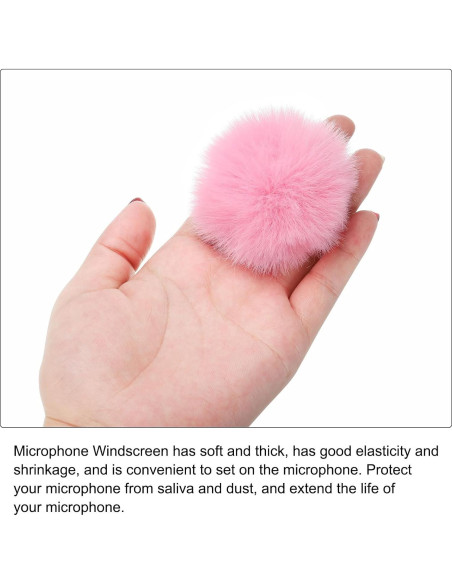 Funda de Micrófono de Piel Rosa 8mm x 62mm - 2 Paquetes