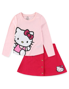 Conjunto Hello Kitty para Niñas Grandes - Camiseta y Falda de Pana