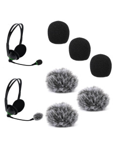6 Fundas de Micrófono Peludas y de Espuma - Alta Densidad