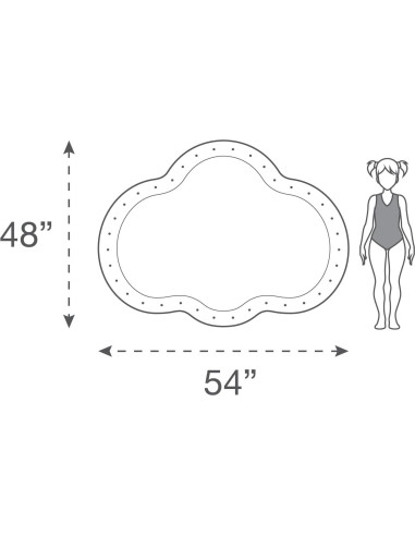 Rae Dunn Splash Pad Nube Arcoíris 48.3x26.9 cm para Niños