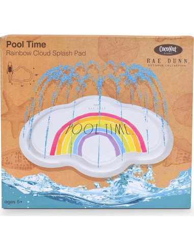 Rae Dunn Splash Pad Nube Arcoíris 48.3x26.9 cm para Niños