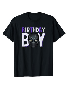 Camiseta de Cumpleaños Black Panther Marvel para Niño